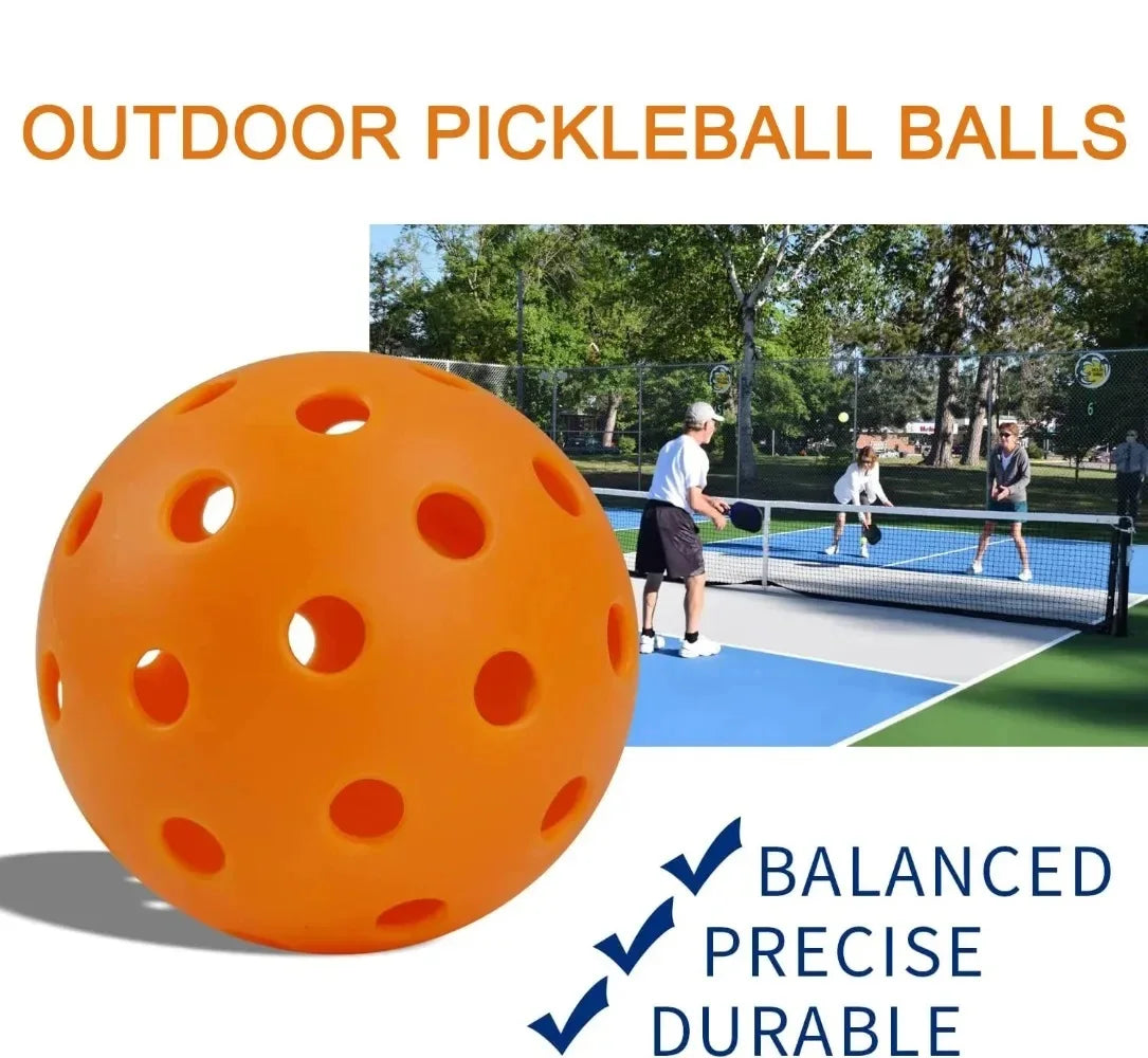 12Pcs Pickleball 74MM Durable 40 Holes Outdoor Pickleballs 26G Outdoor for Competition Pickleball Packs of Pickleballs