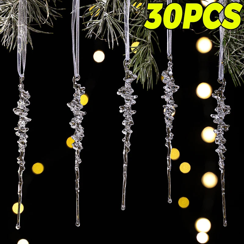 Clear Acrylic Christmas Icicle Ornaments
