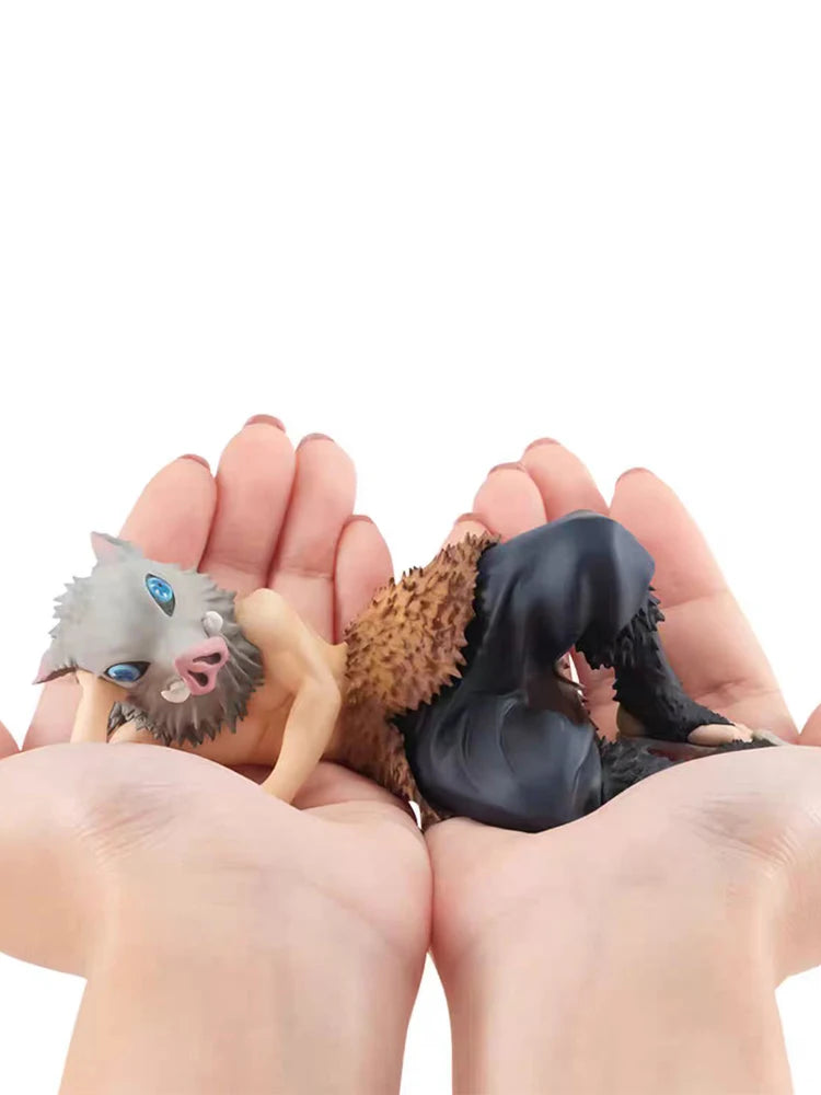 | In Stock Original  Demon Slayer  in Hand Hashibira Inosuke Anime Model Gift Collect Figure Toys