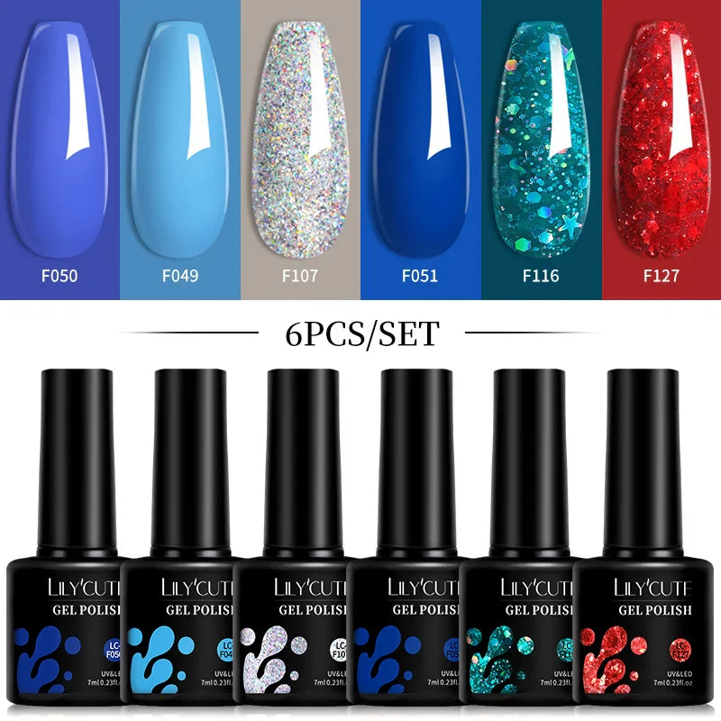 LILYCUTE Gel Nail Polish Set