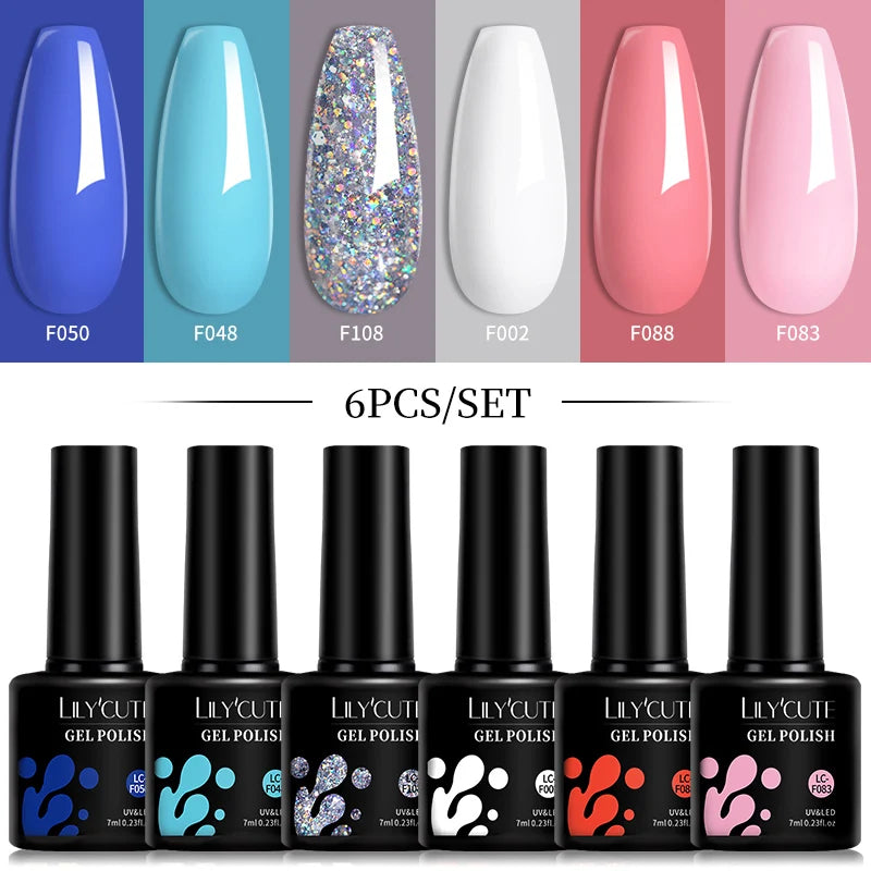 LILYCUTE Gel Nail Polish Set