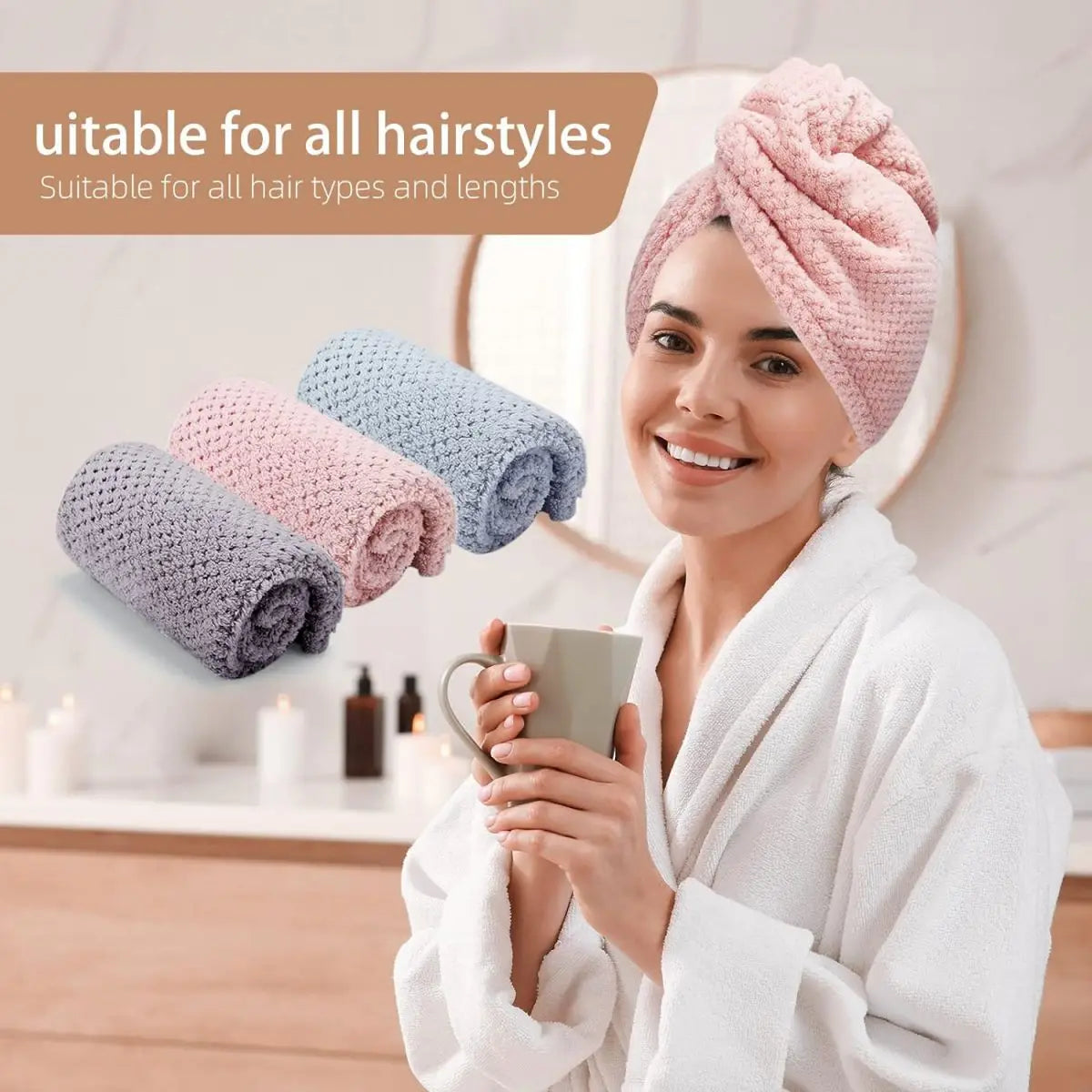 SoftDry Solid Hair Towel