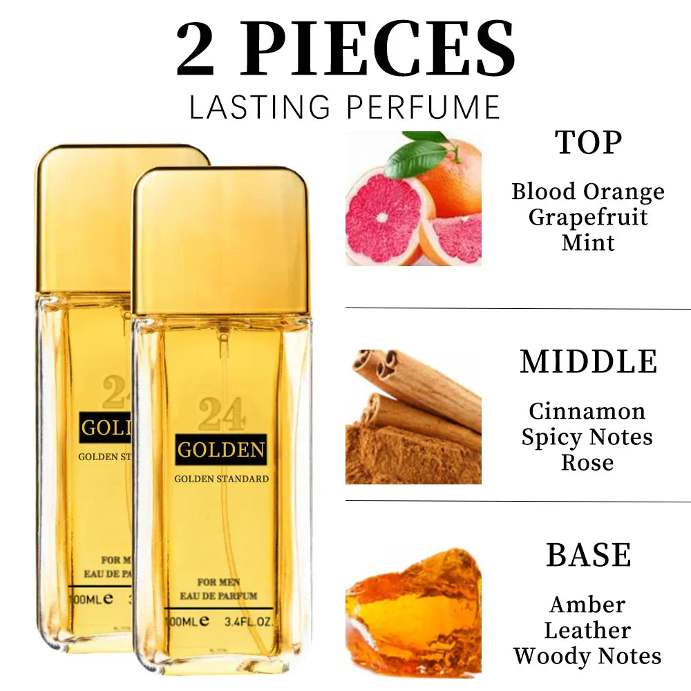 Red Intense 24K Gold Men's EDP 2pcs