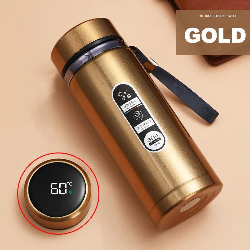 LED Stainless Steel Thermos Bottle