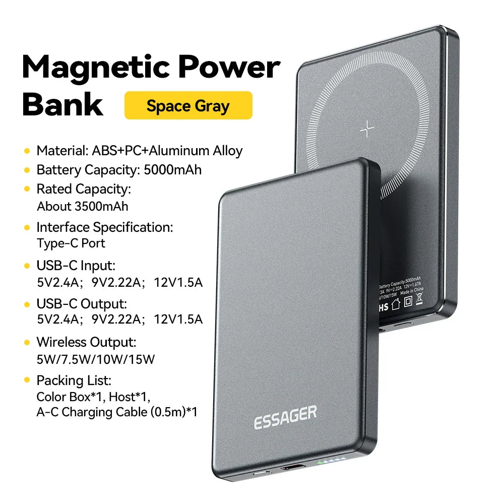 Essager 5000mAh Magnetic Power Bank