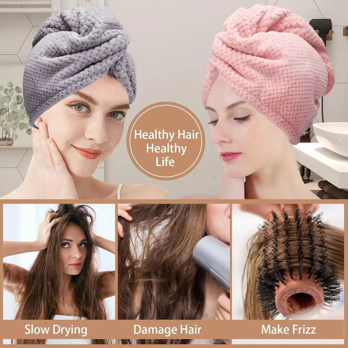 SoftDry Solid Hair Towel