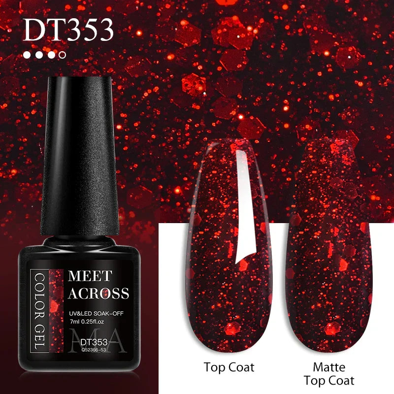 MEET ACROSS Red Gel Polish
