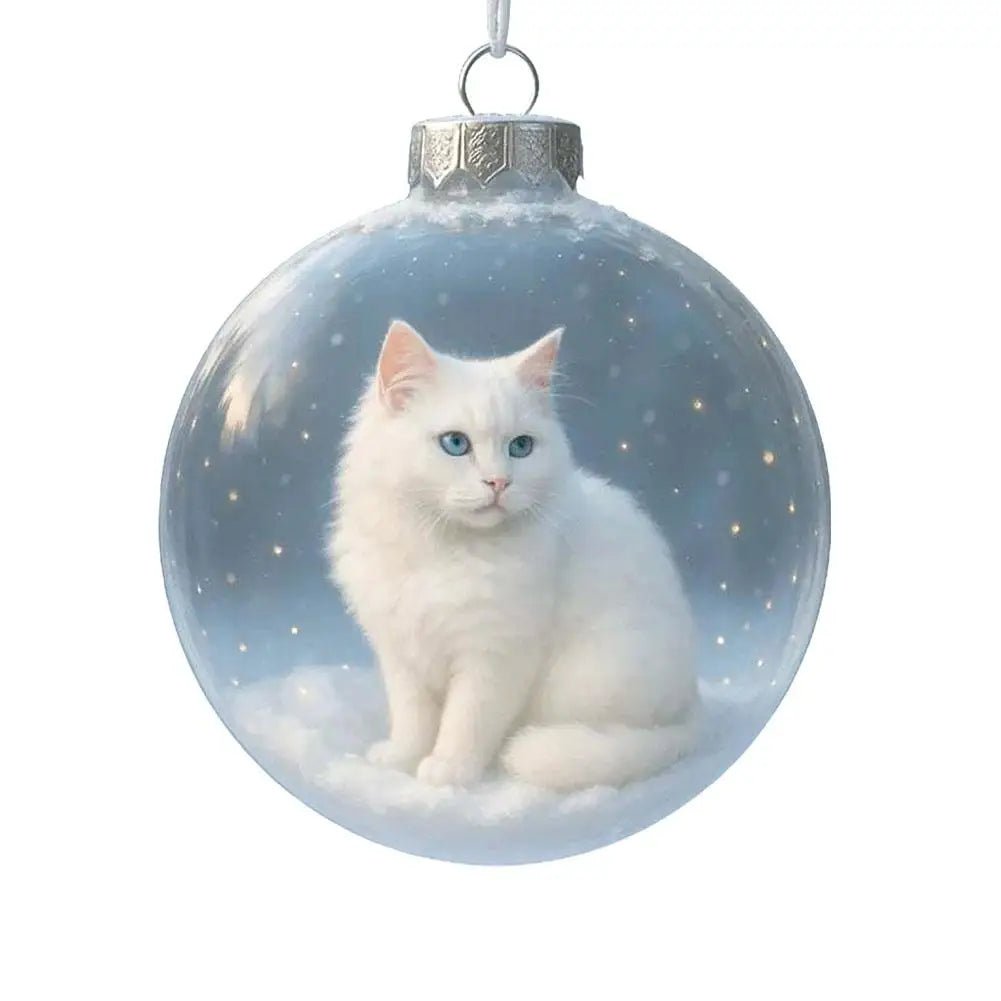 Cute 3D Cat Christmas Ornament