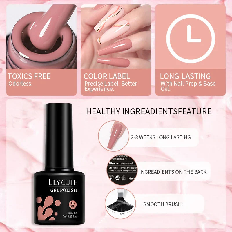 LILYCUTE Gel Nail Polish Set
