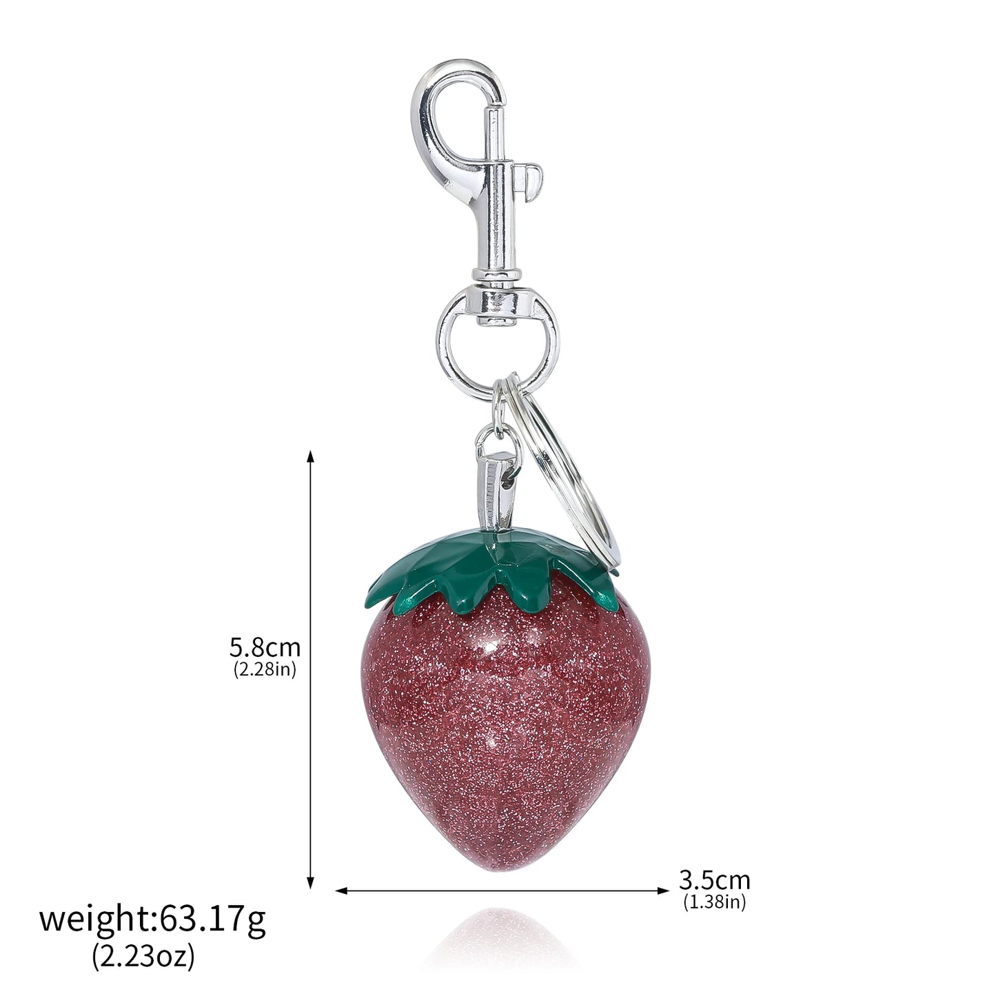 Fashion Delicious Red Cherry Keychain Summer Fruits Cherries Pendant Keyring For Women Men Jewelry Bag Key Accessories Gift