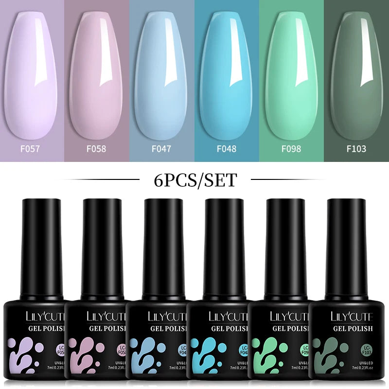 LILYCUTE Gel Nail Polish Set