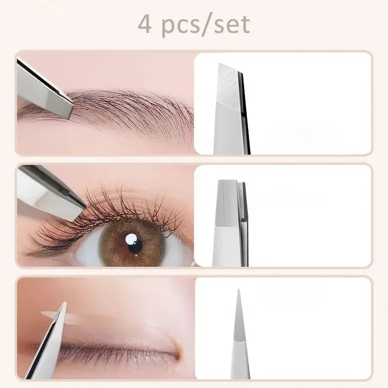 Ouriner 4-Piece Tweezers Set