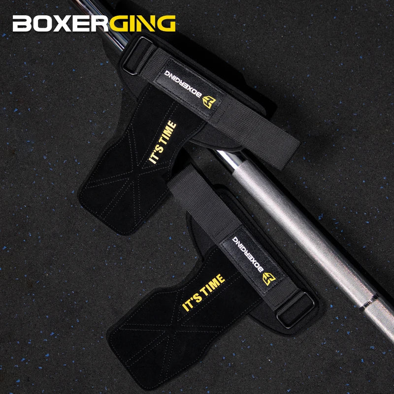 Cowhide Gym Lifting Gloves