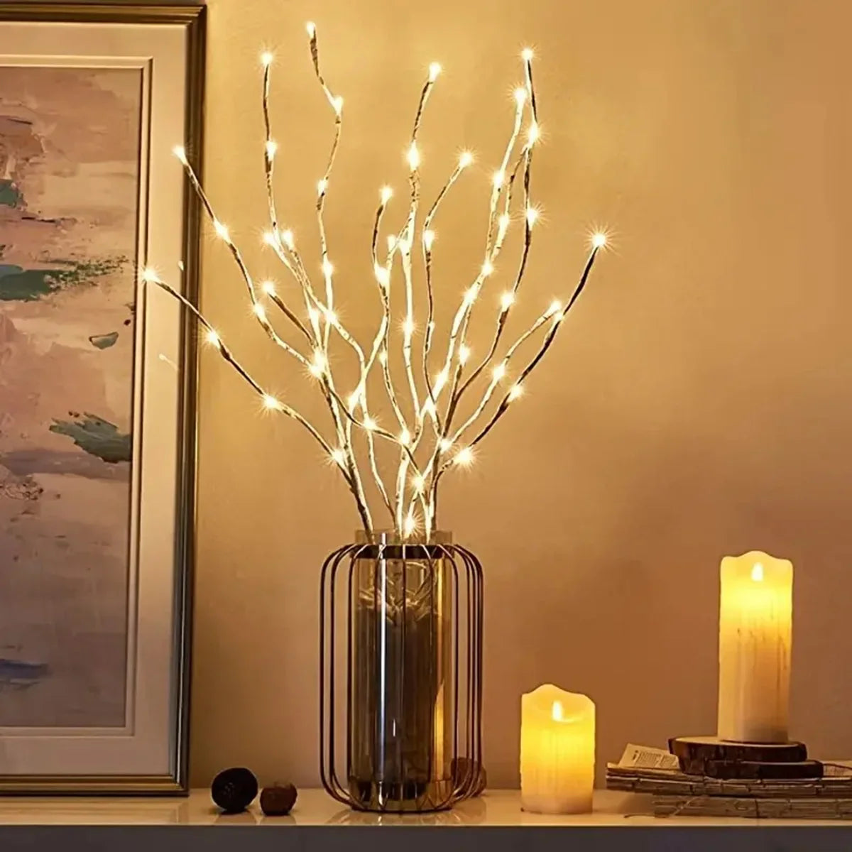 White Birch Branch LED Fairy Lights