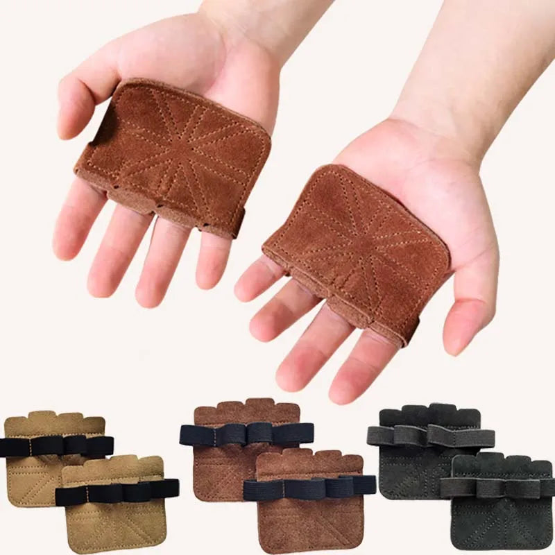 Cowhide Weightlifting Gloves