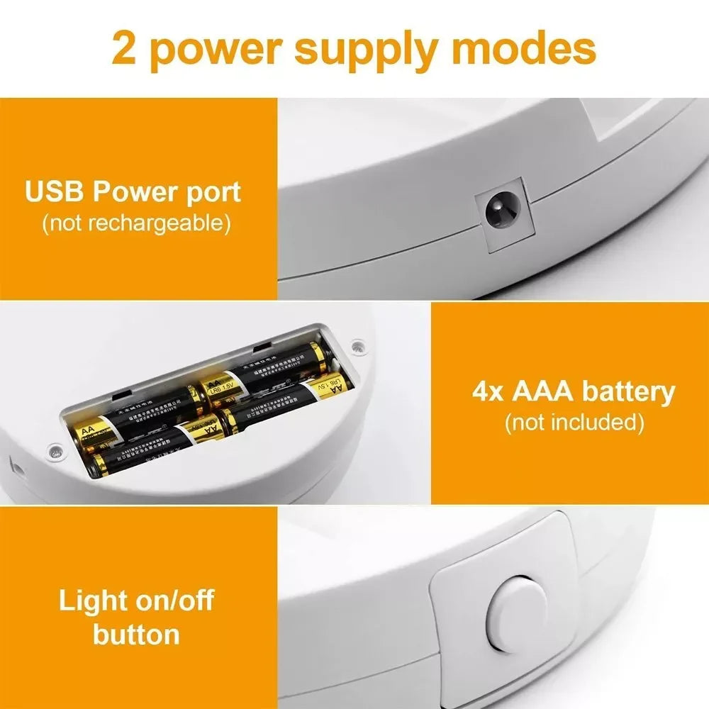 10X LED Dual-Sided Makeup Mirror