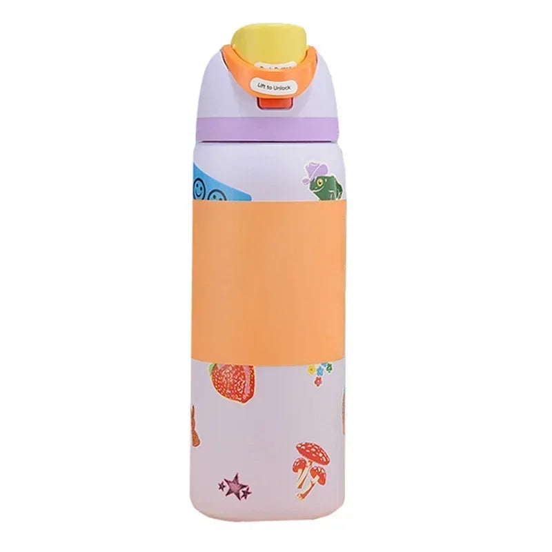 Owala BPA-Free insulated Straw Water Bottle - Flower Pink