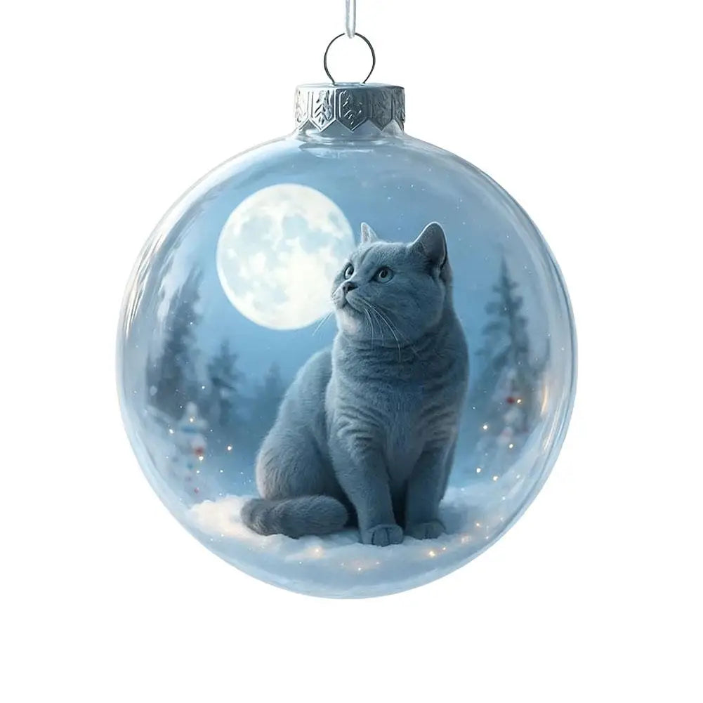 Cute 3D Cat Christmas Ornament