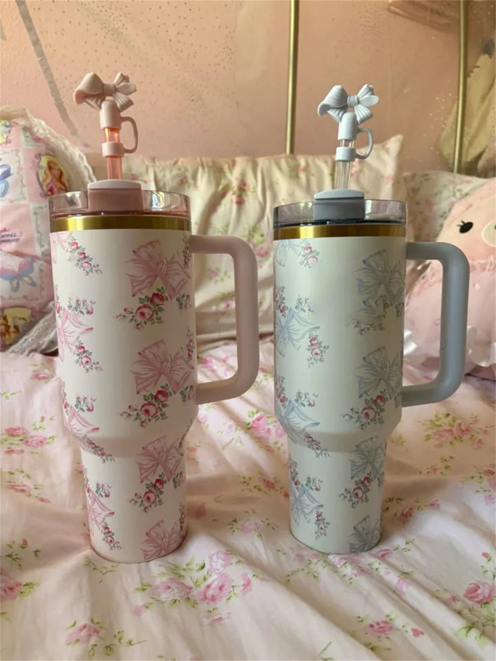 Cherry Pink Stanley Style Tumbler