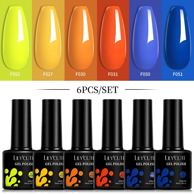 LILYCUTE Gel Nail Polish Set