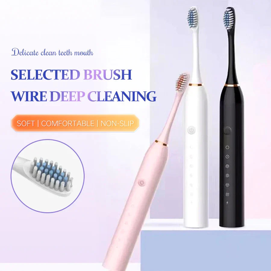 Electric Ultrasonic Toothbrush Set