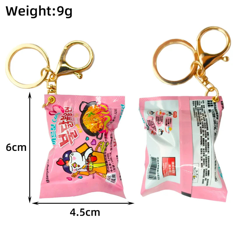 Simulation Instant Noodles Keychain