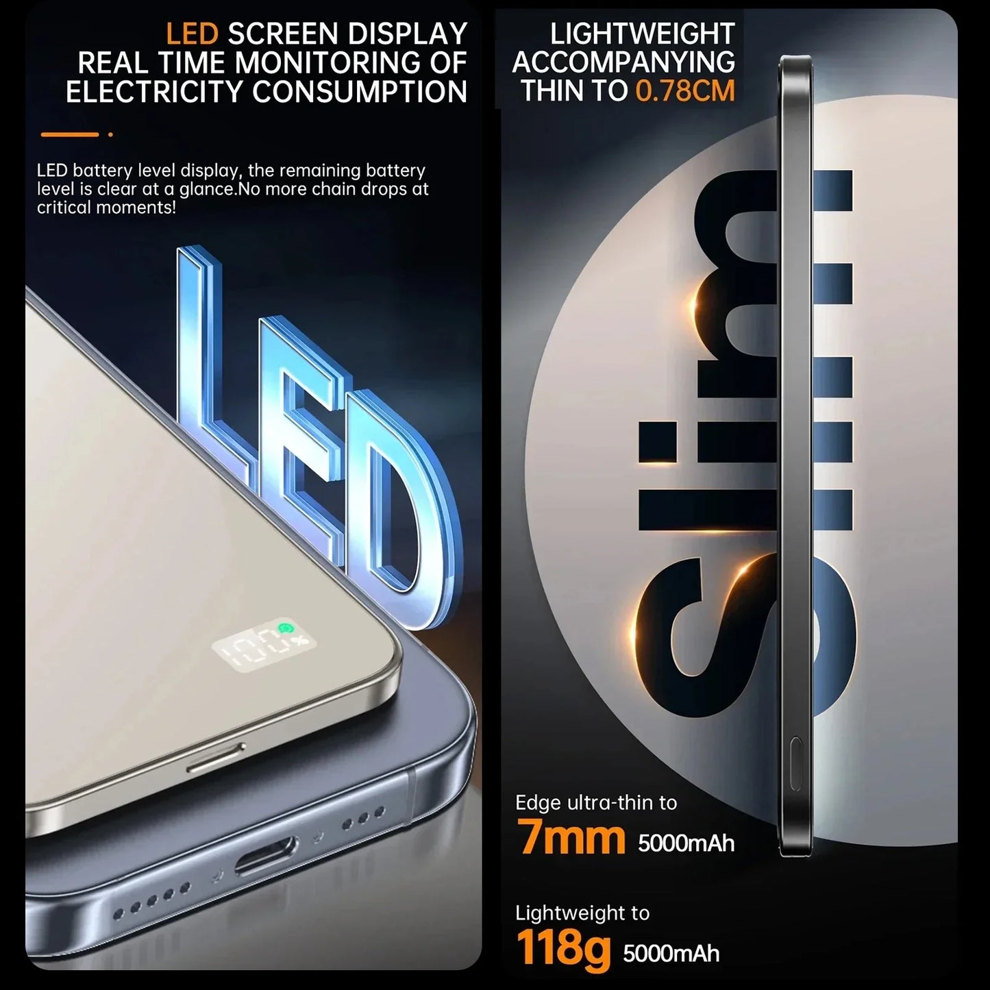 10000mAh 20W Magnetic Power Bank