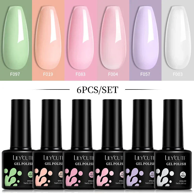 LILYCUTE Gel Nail Polish Set