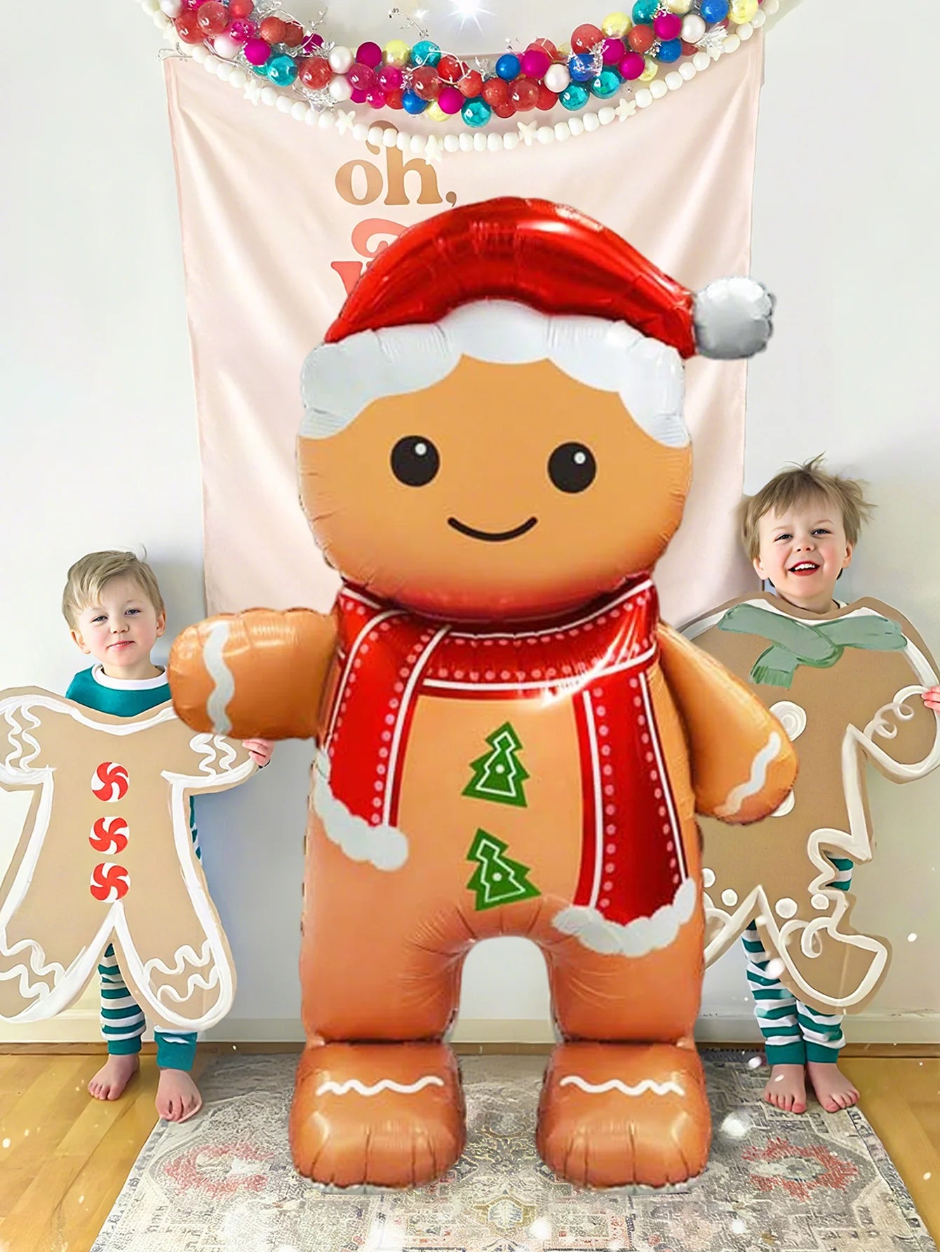 Smiling Gingerbread Man Balloon