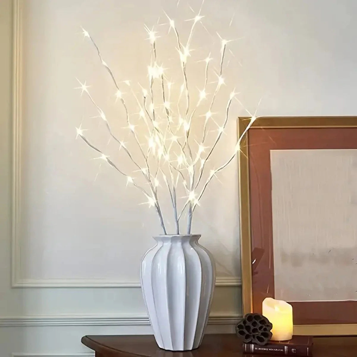 White Birch Branch LED Fairy Lights