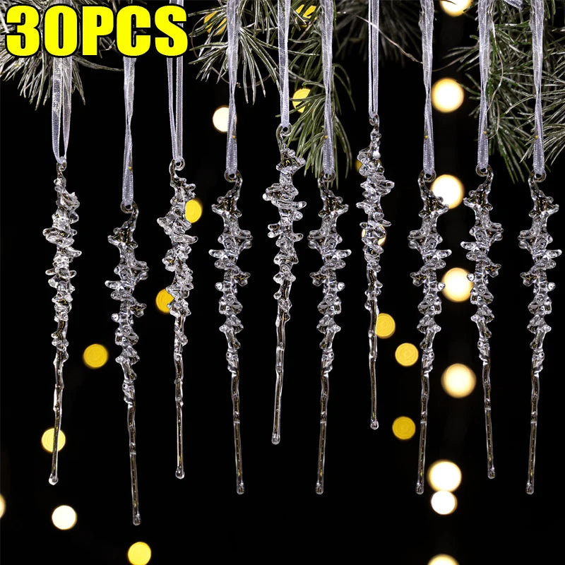 Transparent Acrylic Christmas Icicle Ornaments