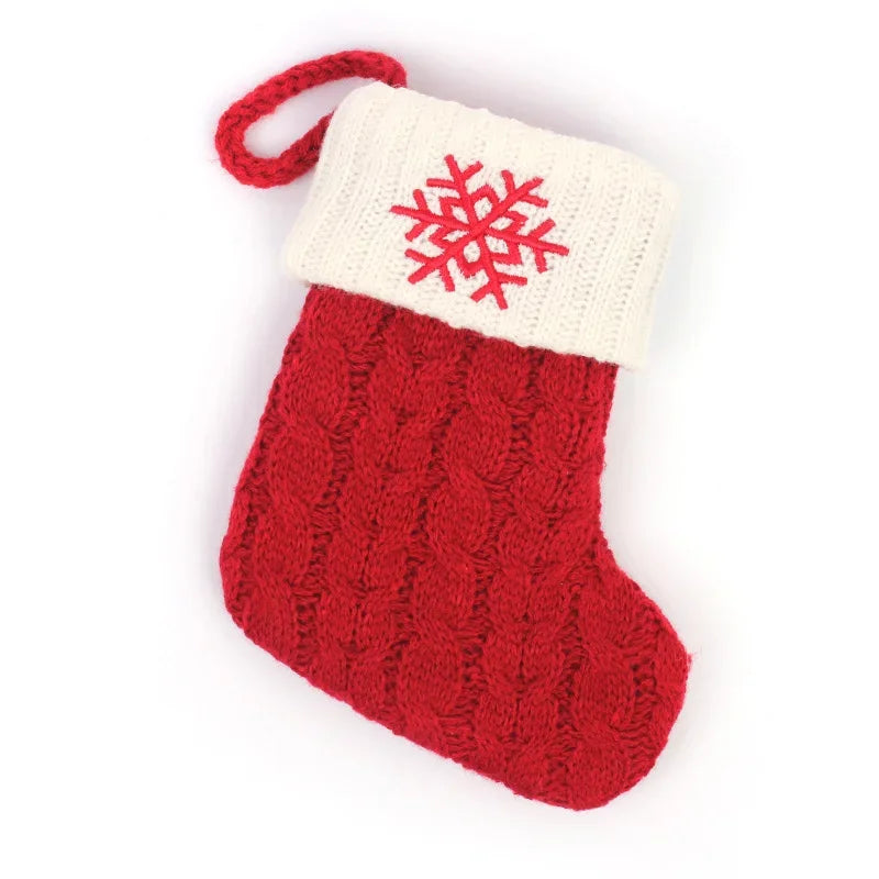 Knitted Christmas Stocking Tree Decorations