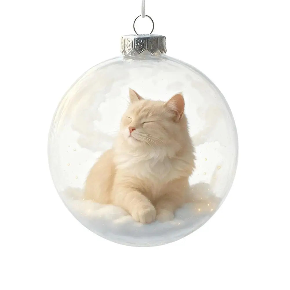 Cute 3D Cat Christmas Ornament