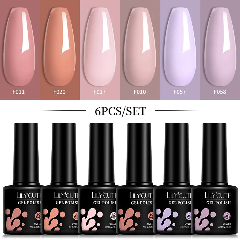 LILYCUTE Gel Nail Polish Set