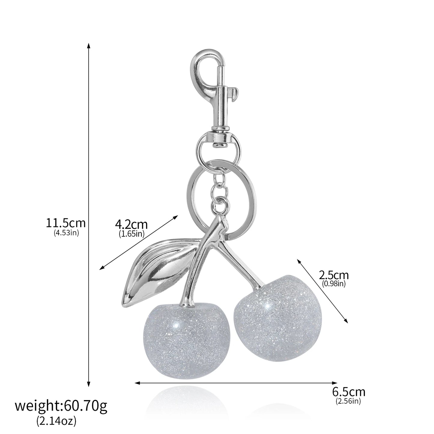 Fashion Delicious Red Cherry Keychain Summer Fruits Cherries Pendant Keyring For Women Men Jewelry Bag Key Accessories Gift