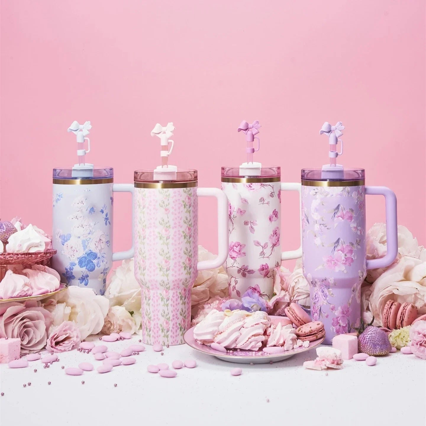 Pretty Stanley Style 40oz Tumbler