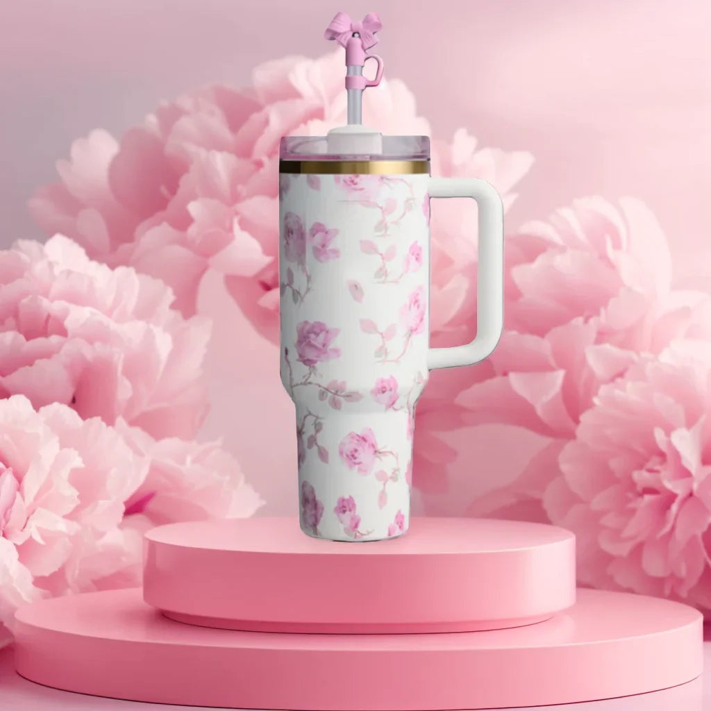 Spring Stanley Style Floral Tumbler
