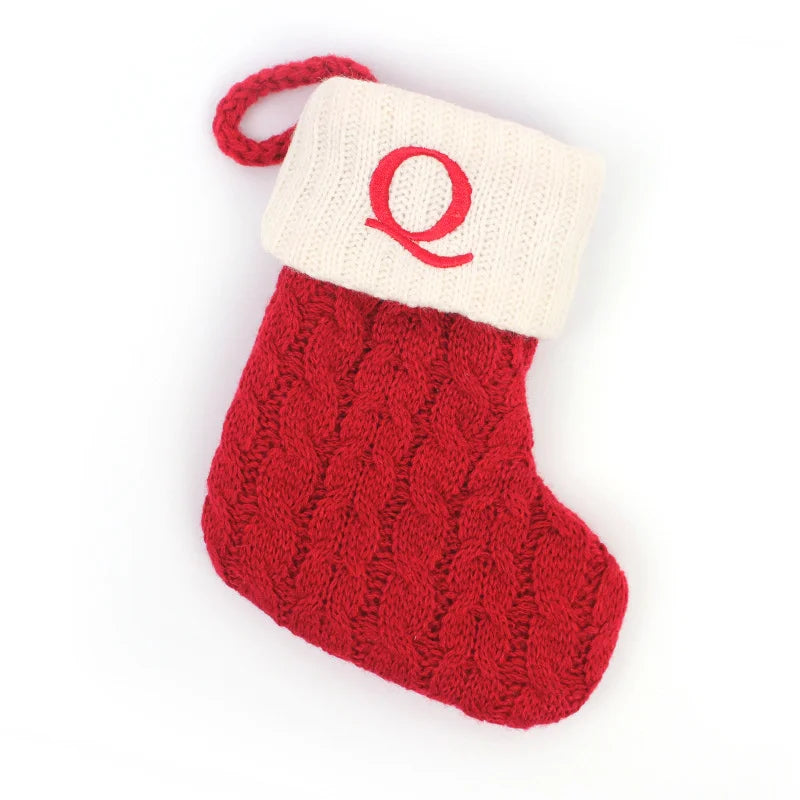 Knitted Christmas Stocking Tree Decorations