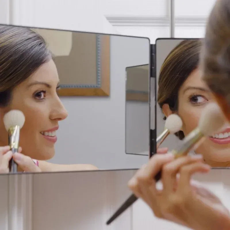 Retractable Adjustable Folding Three-Mirror