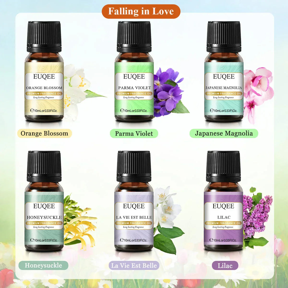 Unisex EUQEE 6pcs Fragrance Oil Gift Set