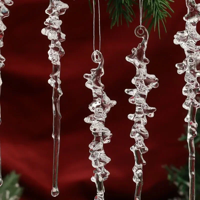 Transparent Acrylic Christmas Icicle Ornaments