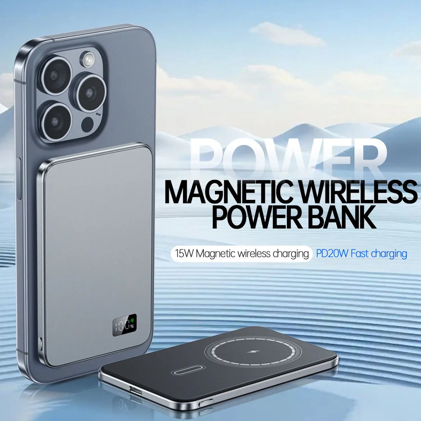 10000mAh Ultra Thin MagSafe Power Bank