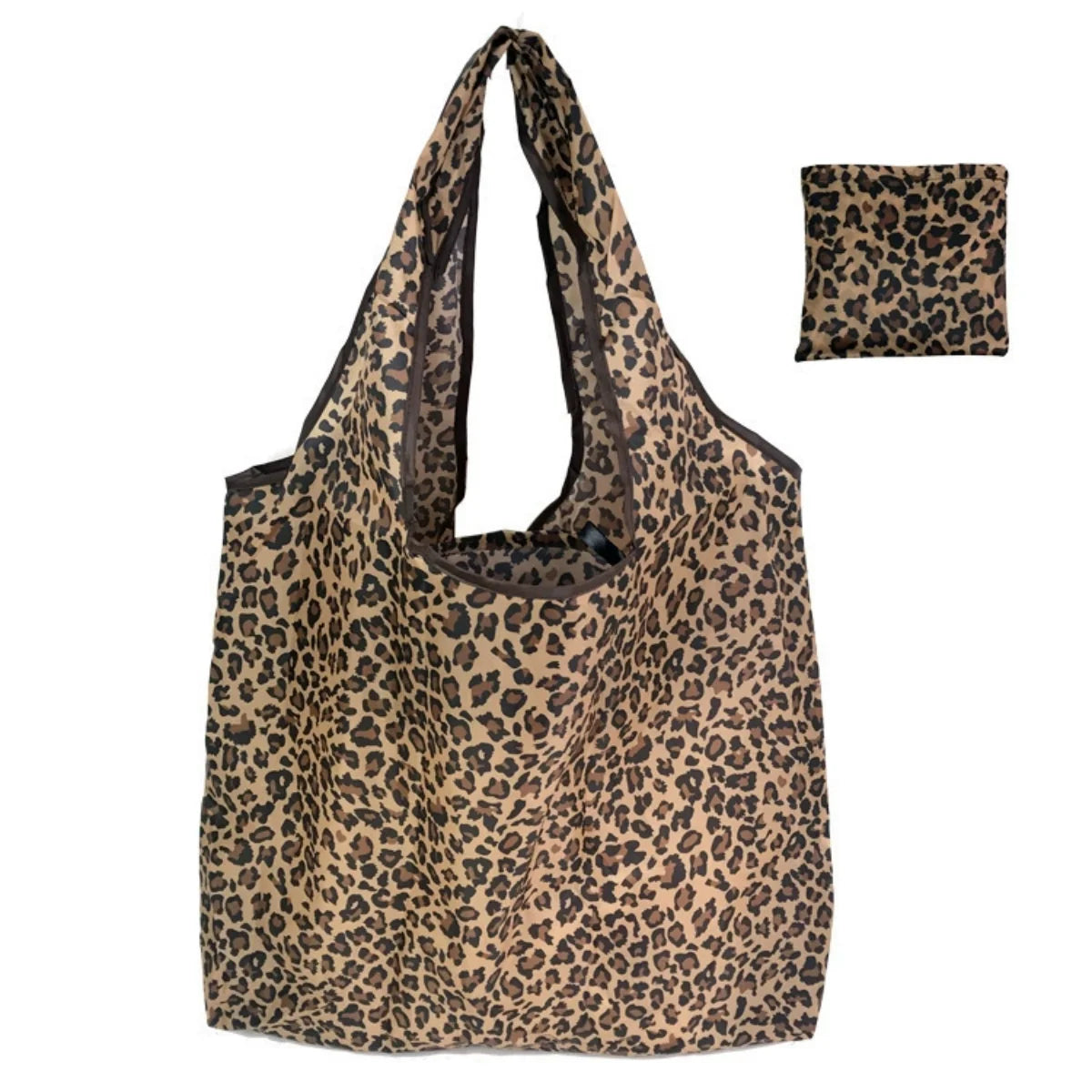 Large Leopard Print Shopping Bag