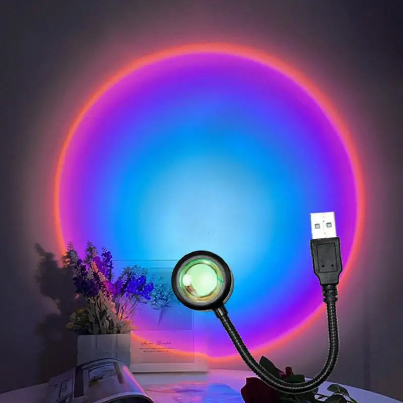 USB Rainbow Sunset Projector Light