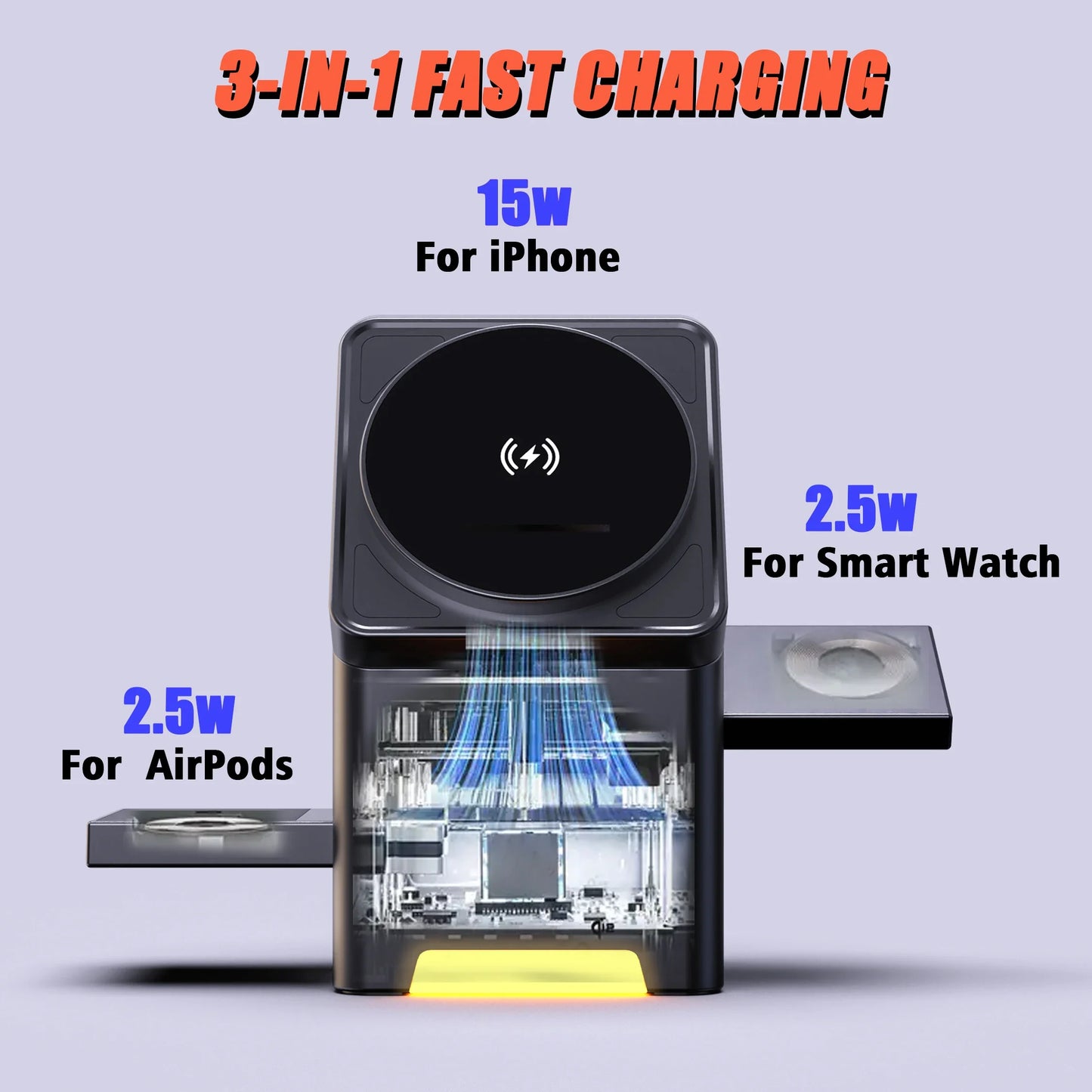 3-in-1 Magnetic Wireless Charger