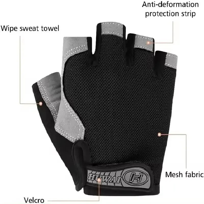Breathable Fingerless Cycling Gloves