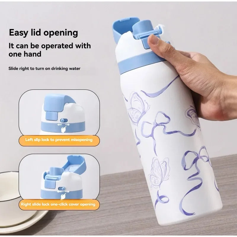 Owala Cartoon Steel Sports Water Bottle