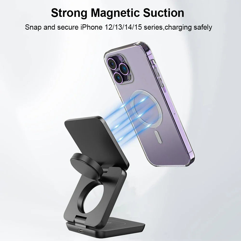 3-in-1 Foldable Magnetic Charger