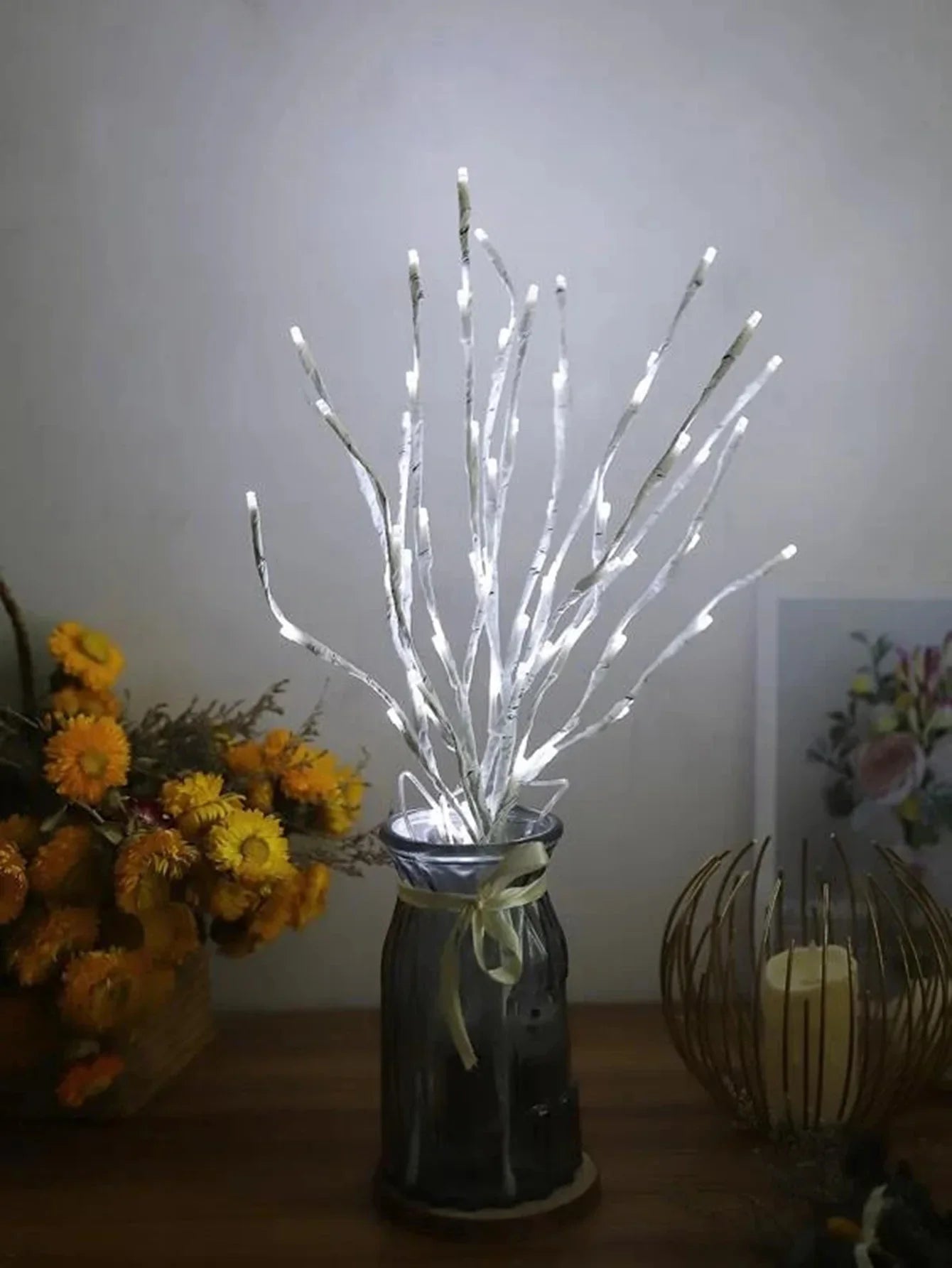 White Birch Branch LED Fairy Lights