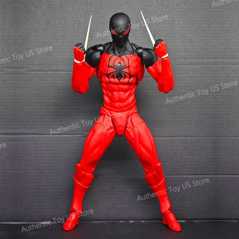 Mess Toys Spider Man Symbiote Spiderman Messtoys Black Suit Neighbor Scarlet Spider Anime Action Figure Gifts Toys